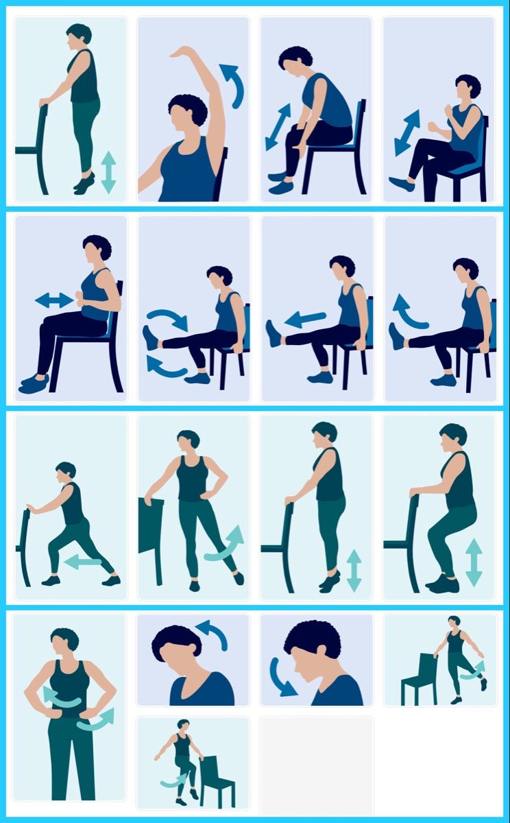 8-week Chair-focused exercise program